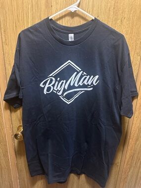 Custom Big Man Graphic Tee - Black